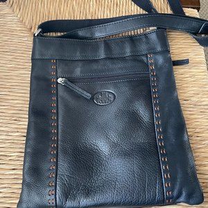 Black Leather Crossbody Bag from Ireland